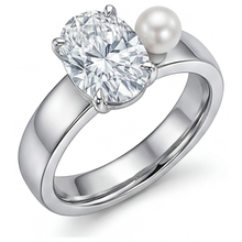 Afbeelding in Gallery-weergave laden, Fijne Diamant Solitaire Ring – zijaanzicht
