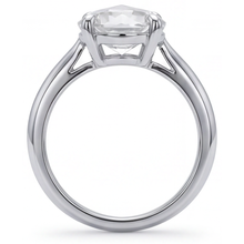 Afbeelding in Gallery-weergave laden, Fijne Diamant Rond Geslepen Solitaire Ring in 14K Witgoud – zijaanzicht
