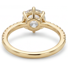 Afbeelding in Gallery-weergave laden, Fijne Diamant Solitaire Verlovingsring 2,25 karaat 14 Karaat Geelgoud – hoekaanzicht
