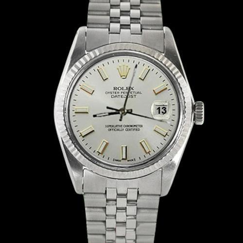 gecanneleerde rand witte wijzerplaat Rolex damesjubileumarmband Rolex SNELLE INSTELLING
