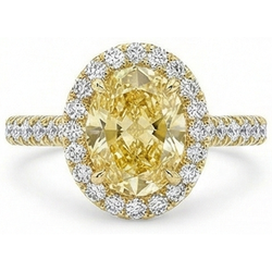 Handgemaakte Gele Kanarie Diamant Ring 2 karaat – HarryChadEnt