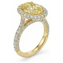 Afbeelding in Gallery-weergave laden, Gele Kanarie Diamant Ring – vooraanzicht
