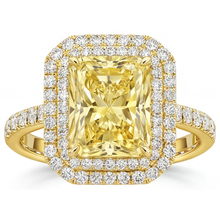 Afbeelding in Gallery-weergave laden, Stijlvol Gele Kanarie Diamant Sieraad Ring 4,25 karaat – hoofdaanzicht
