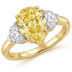 Uit de aarde gewonnen VVS Zuiverheid Gele Kanarie Diamant