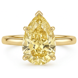 Handgemaakt Gele Kanarie Diamant Statement Ring 2 karaat – 14K