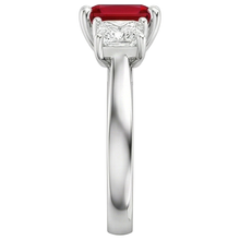 Afbeelding in Gallery-weergave laden, echte princess robijn 2.50karaat ring profielweergave
