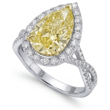 Afbeelding in Gallery-weergave laden, High-end Halo Ring 1,50 karaat – zijaanzicht
