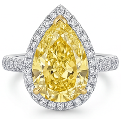 Ambachtelijk Sieraad Ring – Kanariegele Diamant 3,50 karaat