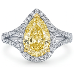 Briljant Statement Ring met VVS Kanariegele Diamant – 1,25 karaat