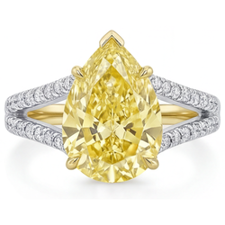 VVS Zuiverheid Statement Ring – Kanariegele Diamant 1,75 karaat