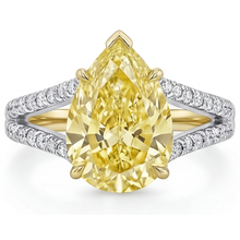 Afbeelding in Gallery-weergave laden, High-end Kanariegele Diamant Statement Ring 1,75 karaat – vooraanzicht
