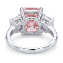 Afbeelding in Gallery-weergave laden, Labgekweekte roze diamanten ring 5,2 karaat radiant geslepen
