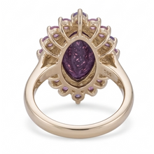 Afbeelding in Gallery-weergave laden, Lolite Sunstone Gekleurde Steen Ring – zijaanzicht
