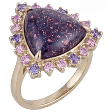 Afbeelding in Gallery-weergave laden, Designer Lolite Sunstone Sieraadsteen Ring 7 karaat – hoofdaanzicht

