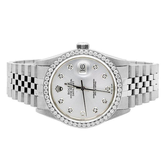 lunette Jubileumarmband RVS heren Rolex datumjust horloge diamant
