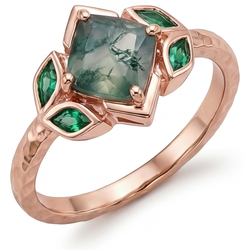 Handgemaakte Moss Agate Edelsteen Ring 2,50 karaat – HarryChadEnt