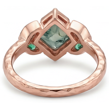 Afbeelding in Gallery-weergave laden, Handgemaakt Moss Agate Edelsteen Ring 2,50 karaat – bovenaanzicht
