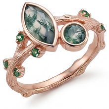 Afbeelding in Gallery-weergave laden, Ambachtelijk Moss Agate Sieraadsteen Ring 1,50 karaat – hoofdaanzicht
