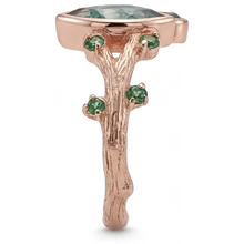 Afbeelding in Gallery-weergave laden, Moss Agate Sieraadsteen Ring – achteraanzicht
