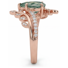 Afbeelding in Gallery-weergave laden, Moss Agate Sieraadsteen Ring – profielaanzicht
