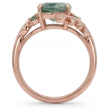 Afbeelding in Gallery-weergave laden, Moss Agate Sieraadsteen Ring – profielaanzicht
