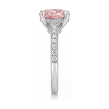 Afbeelding in Gallery-weergave laden, Natuurlijke roze diamanten ring 1,39 karaat rond
