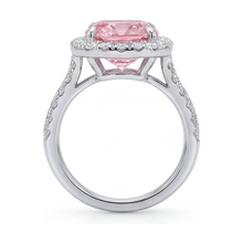 Afbeelding in Gallery-weergave laden, Ring met natuurlijke roze diamant van 1,96 karaat, kussenslijpsel
