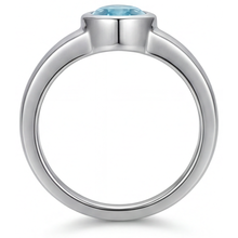 Afbeelding in Gallery-weergave laden, Neon Paraiba Peervormig Edelsteen Ring in 14 Karaat Witgoud – hoekaanzicht
