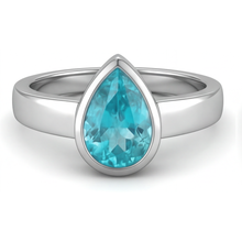 Afbeelding in Gallery-weergave laden, Neon Paraiba Edelsteen Ring – vooraanzicht
