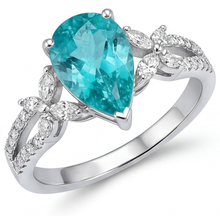 Afbeelding in Gallery-weergave laden, Elegant Edelsteen Ring 2 karaat – vooraanzicht
