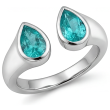 Afbeelding in Gallery-weergave laden, Neon Paraiba Gekleurde Steen Ring – zijaanzicht
