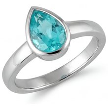 Afbeelding in Gallery-weergave laden, Neon Paraiba Gekleurde Steen Ring 1,25-karaat 14 Karaat Witgoud – hoofdaanzicht

