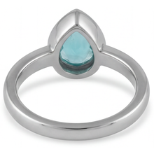 Afbeelding in Gallery-weergave laden, Neon Paraiba Gekleurde Steen Ring 1,25 karaat 14 Karaat Witgoud – detailaanzicht
