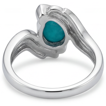 Afbeelding in Gallery-weergave laden, Gekleurde Steen Ring 14 Karaat Witgoud met Neon Paraiba – achteraanzicht
