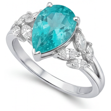 Afbeelding in Gallery-weergave laden, Neon Paraiba Sieraadsteen Ring – zijaanzicht
