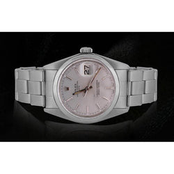 oester roestvrij staal armband witte stok wijzerplaat Rolex datum herenhorloge