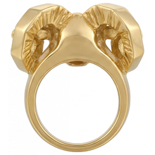 Afbeelding in Gallery-weergave laden, Paarse Amethist Edelsteen Ring 0,10-karaat 14K Geelgoud – achteraanzicht
