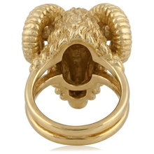 Afbeelding in Gallery-weergave laden, Rond Geslepen Paarse Amethist ring in 14K Geelgoud – profielaanzicht
