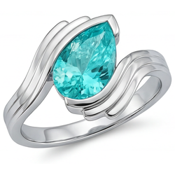 Handgemaakt Edelsteen Ring – Paraiba Toermalijn 2 karaat |