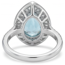 Afbeelding in Gallery-weergave laden, Peervormig Paraiba Toermalijn ring in Tweekleurig 14K Goud – achteraanzicht
