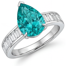 Afbeelding in Gallery-weergave laden, Paraiba Toermalijn Sieraadsteen Ring 2,50-karaat 14K Witgoud – hoofdaanzicht
