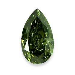Echt Natuurlijk Groen Diamant Peervorm Geslepen 5 Karaat Los Verbeterd