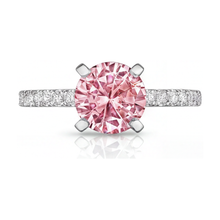 Afbeelding in Gallery-weergave laden, Roze diamanten jubileumring 1,66 karaat rond
