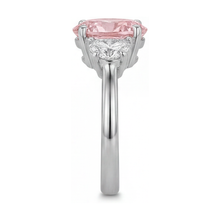 Afbeelding in Gallery-weergave laden, Verlovingsring met ovale roze diamant van 2,7 karaat
