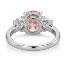 Afbeelding in Gallery-weergave laden, Verlovingsring met ovale roze diamant van 2,7 karaat
