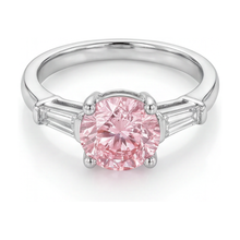 Afbeelding in Gallery-weergave laden, Roze diamanten verlovingsring 3,1 karaat rond
