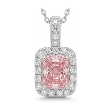 Afbeelding in Gallery-weergave laden, Collier met roze diamant 1,22 karaat radiant
