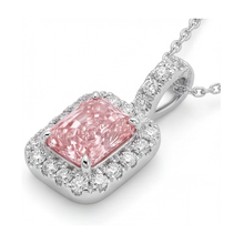 Afbeelding in Gallery-weergave laden, Collier met roze diamant 1,22 karaat radiant

