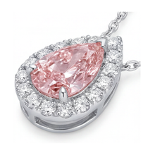 Afbeelding in Gallery-weergave laden, Collier met peervormige roze diamant 1,9 karaat
