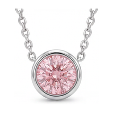 Afbeelding in Gallery-weergave laden, Collier met roze diamant 2,5 karaat rond
